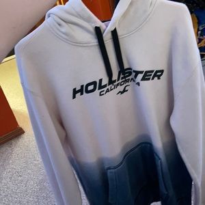 Hollister light pink faded to blue hoodie